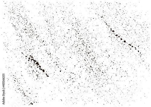 Distressed Effect. Old vintage scratches, stain, paint splats, spots, stripes