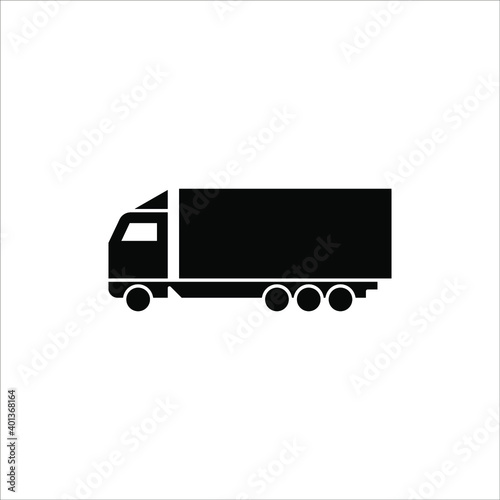 fast delivery truck icon, express delivery, quick move, line symbol on white background