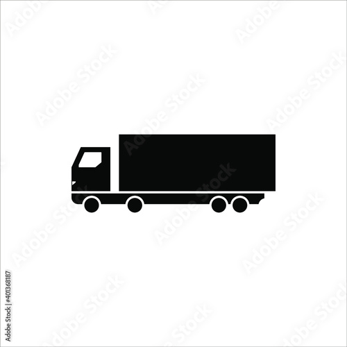 fast delivery truck icon, express delivery, quick move, line symbol on white background