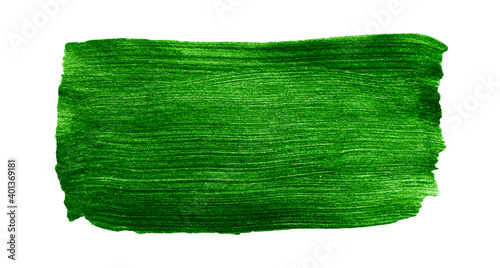 Vector green glitter paint texture isolated on white - metallic acrylic element for Your design