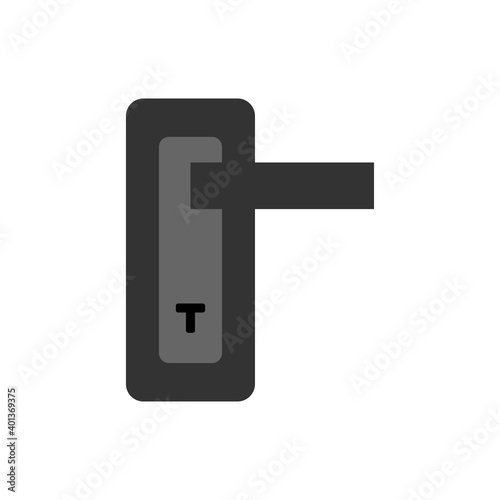 Doorknob icon. Door, handle, key hole icon. 