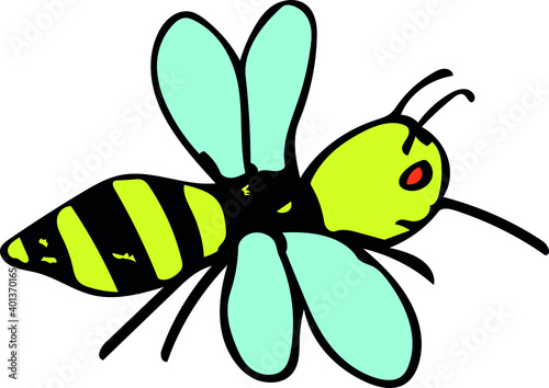 illustration of an evil insect looking for a victim