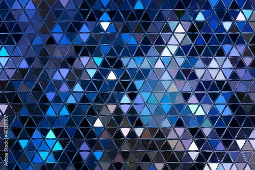 blue triangle shining abstract background with differnt blue shades