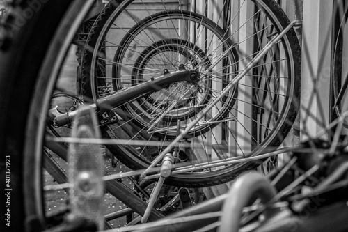 close up of a bicycle wheel © Dead_inside