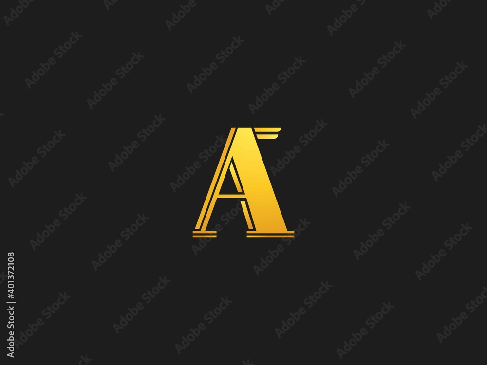 Simple and Modern A Letter Logo with Modification Simple and Modern A Letter Logo with Modification