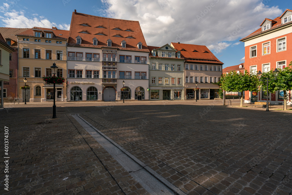 Altstadt mit schönen Bürgerhäusern in Naumburg/Saale an der Straße der Romanik, Burgenlandkreis, Sachsen-Anhalt, Deutschland