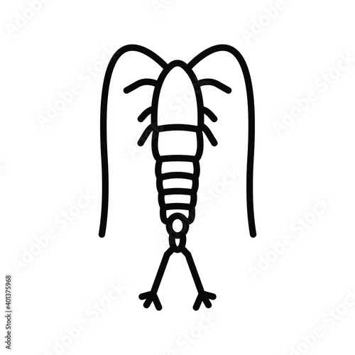 Plankton vector icon. copepod icon. animal sign. vector illustration
