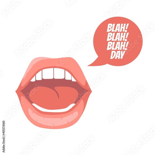 Blah Blah Blah  Day Vector Illustration. Suitable for greeting card poster and banner.
