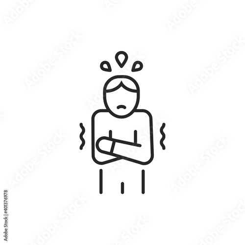 Excitement line color icon. Sign for web page, mobile app