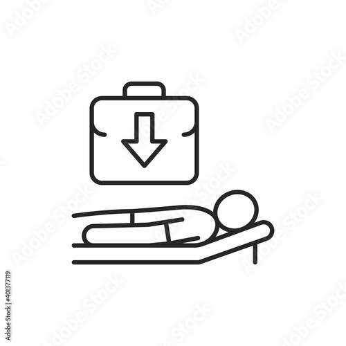 Inoperability line color icon. Sign for web page, mobile app