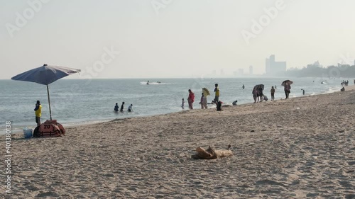 people on the beach