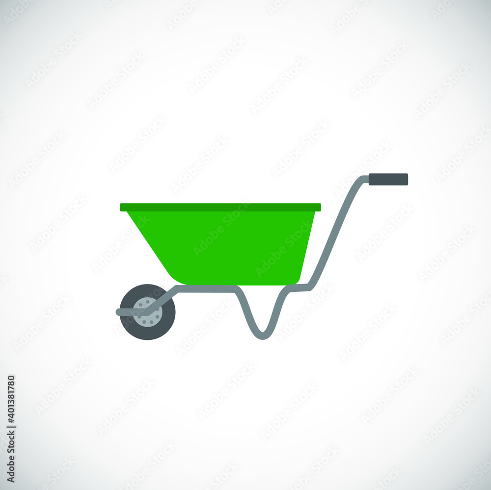 Gardening colored icon on white background Gardening colored icon on white background