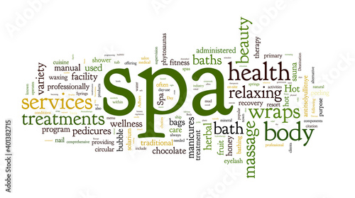 Spa word cloud vector illustration