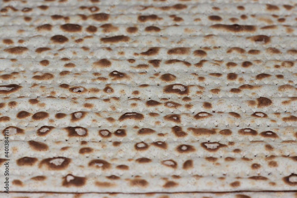 Matzo Jewish Passover close up
