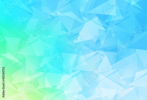 Light Blue, Green vector polygon abstract background.