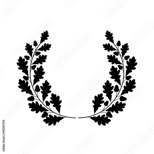 Oak wreath with acorns