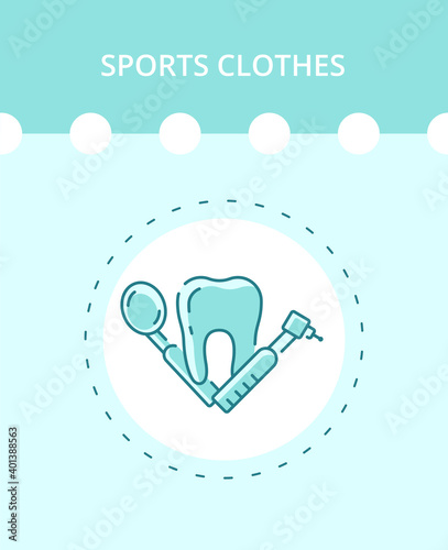 Dental clinic icon. Teeth, dental unit, dental office. Simple illustration in flat style