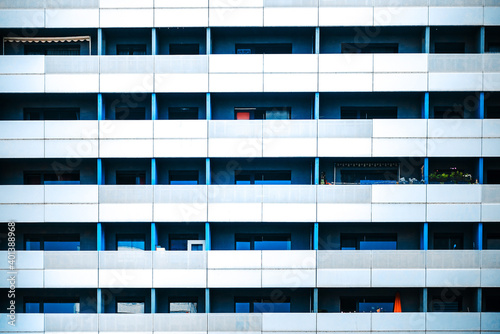 Street view of Modern architecture in Dresden, Germany