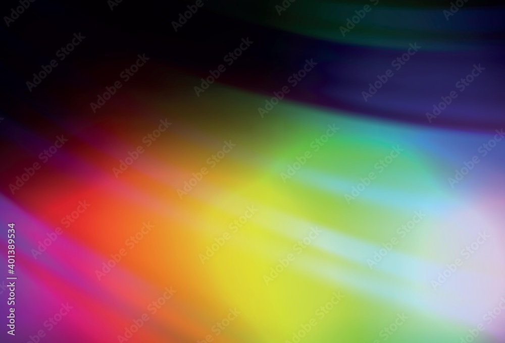 Dark Multicolor vector abstract blurred layout.