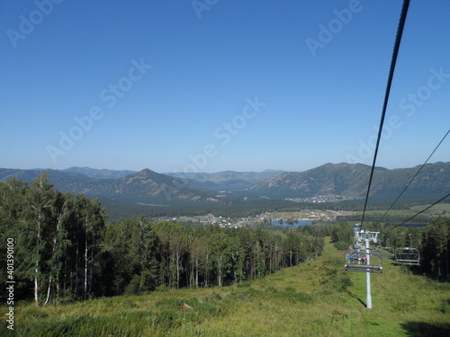 cable car on mountain