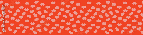 Little hearts vector border print. Surface print design for embellishing cards, posters, stationery, scrapbook paper, gift wrap, home decor, wallpaper, textiles, and packaging.