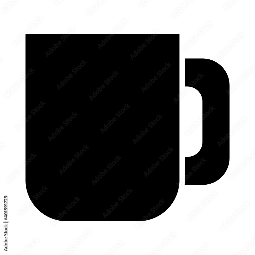 coffee mug icon, silhouette style coffee mug icon, silhouette style