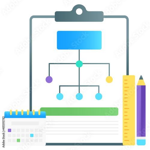 
Flowchart vector design, sitemap on a paper 
