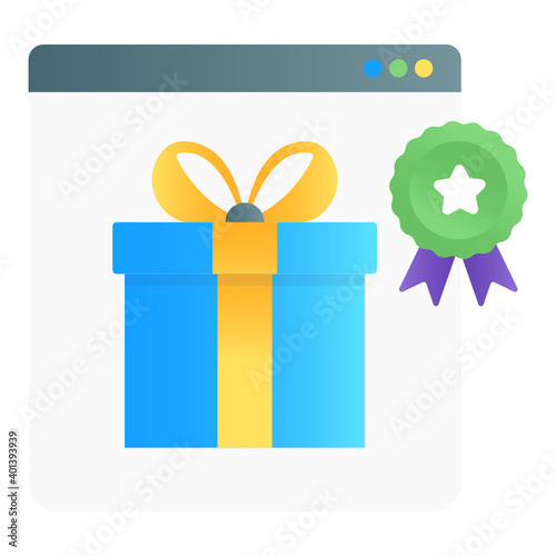 
Web quality concept, gradient vector of premium product 
