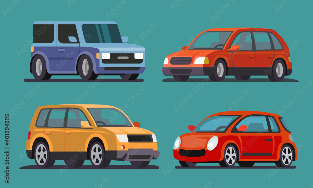 Car vector template on gray background. Flat style Car vector template on gray background. Flat style