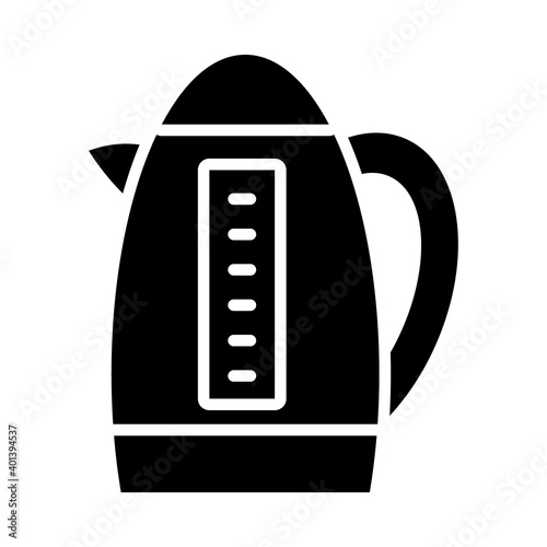 kitchen elements design, water boiler icon, silhouette style