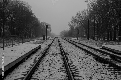 A small Ukrainian railway station