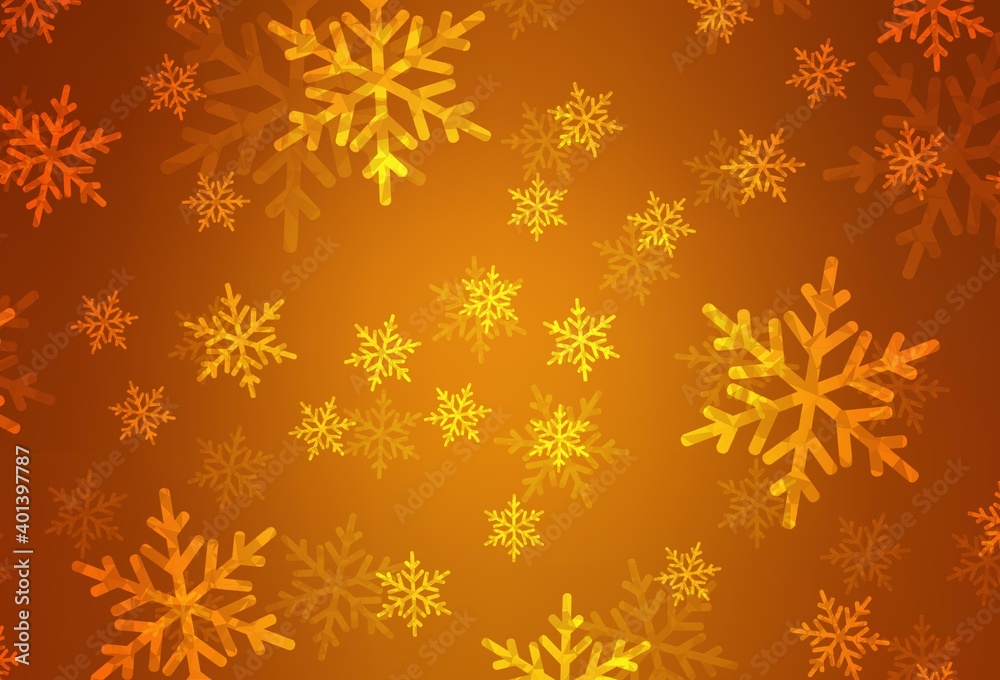 Light Orange vector background in Xmas style. Light Orange vector background in Xmas style.