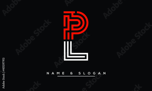 PL, LP, P, L  Abstract Letters Logo Monogram