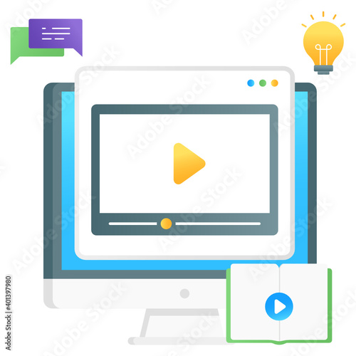 
An editable vector of online tutorials 
