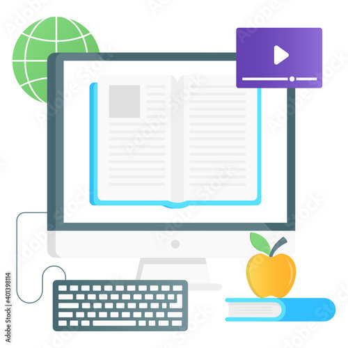 
A vector of distance learning, learning application 
