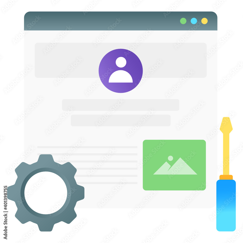 vector of user setting in gradient style
vector of user setting in gradient style