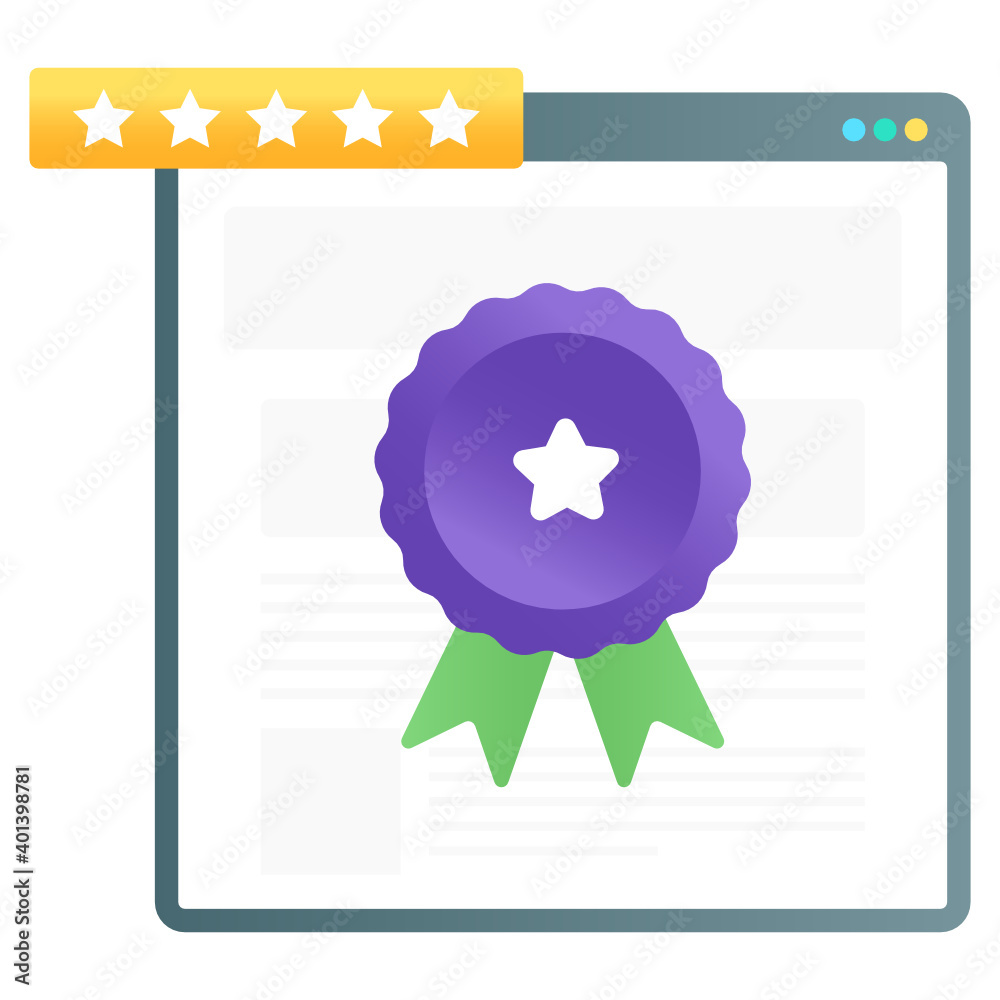 Gradient vector of page quality, website rating concept
Gradient vector of page quality, website rating concept