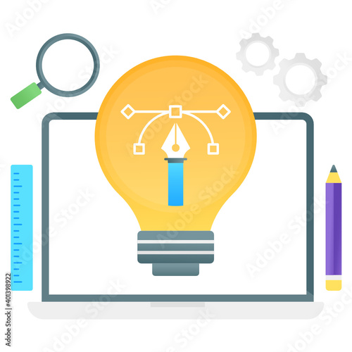 
Gradient vector design of creative process concept  
