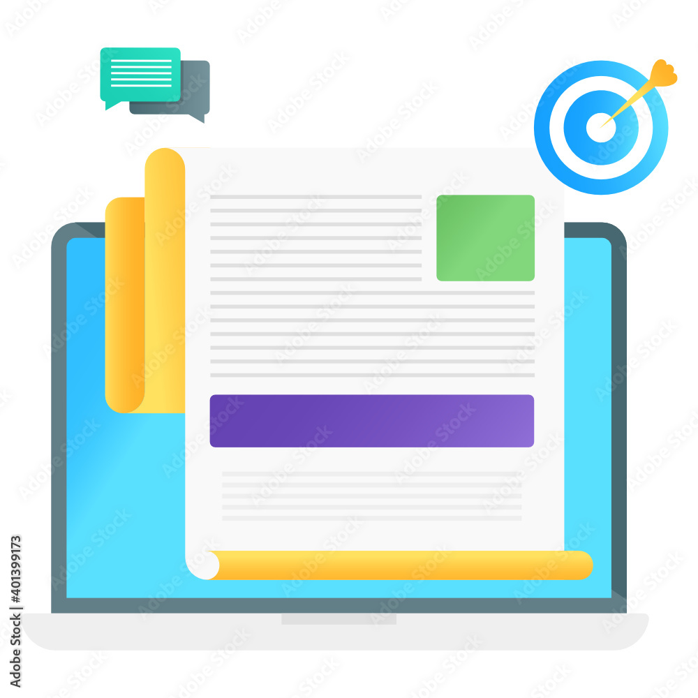 A vector of promotional leaflet in flat gradient style
A vector of promotional leaflet in flat gradient style