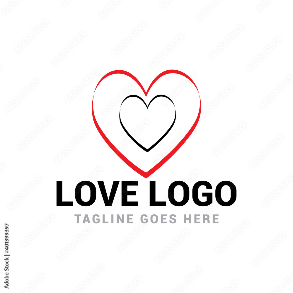 Love logo icon vector template.