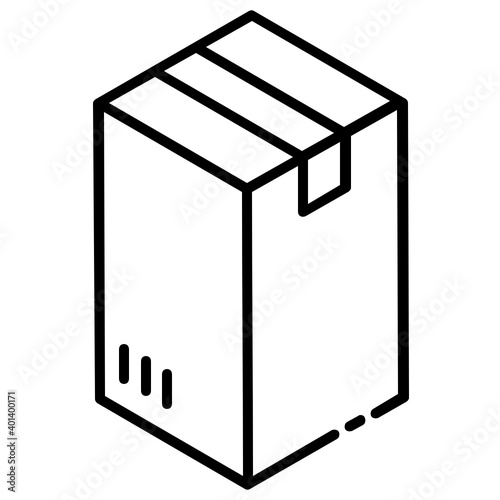 
Editable glyph design of long parcel icon
