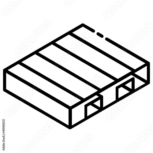 
Editable design of wooden pallet icon
