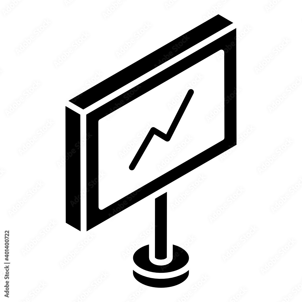 Analytics Chart glyph isometric icon, business growth
Analytics Chart glyph isometric icon, business growth