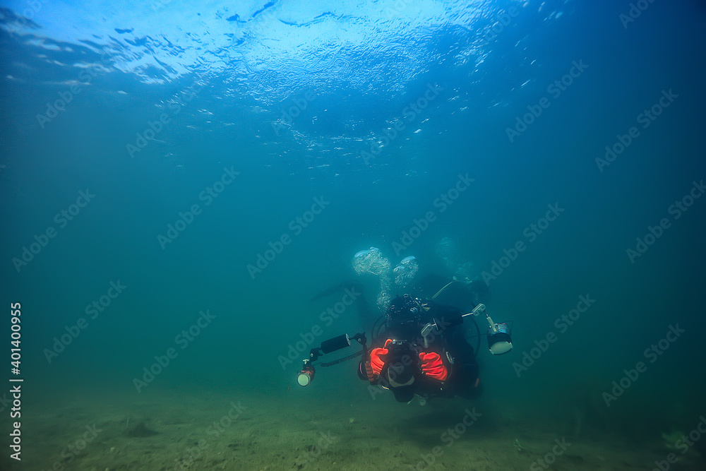 underwater photographer with a camera, diver hobby special underwater boxing with a camera underwater photographer with a camera, diver hobby special underwater boxing with a camera
