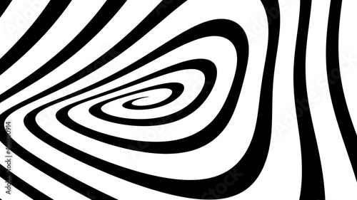 Hypnotize circular pattern of black and white