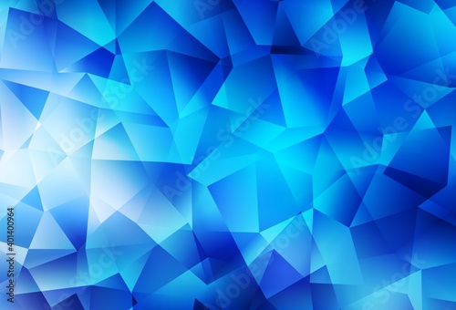 Light BLUE vector shining triangular layout.