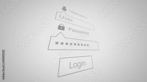 Wallpaper Mural Entering Password. Internet Technology Safety Concept. Torontodigital.ca
