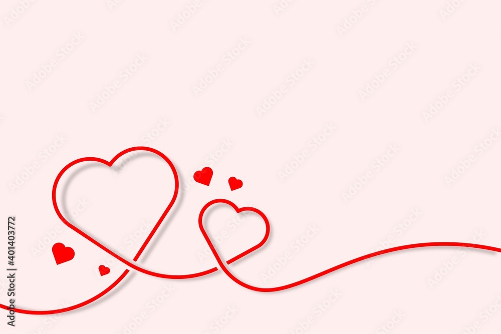 Minimalist Valentine Love Background With Text Space