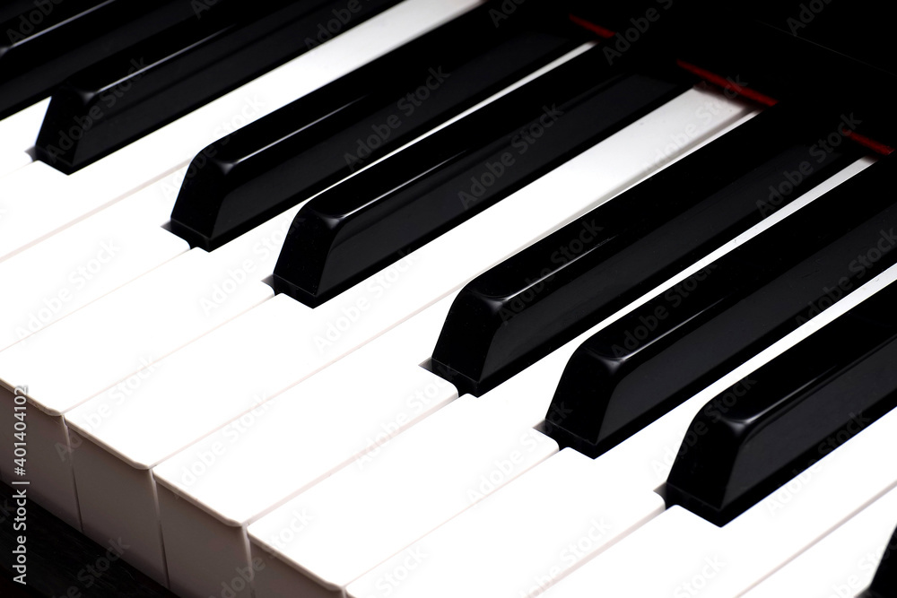 Fragment of the piano keyboard. Selective focus. Fragment of the piano keyboard. Selective focus.