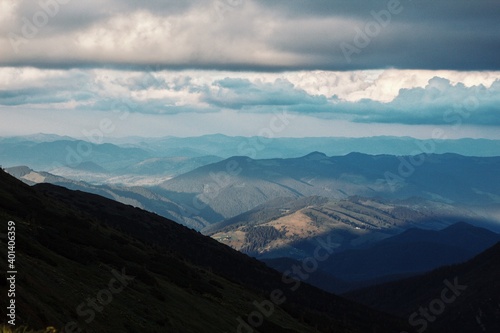 mountains and clouds, carpathians